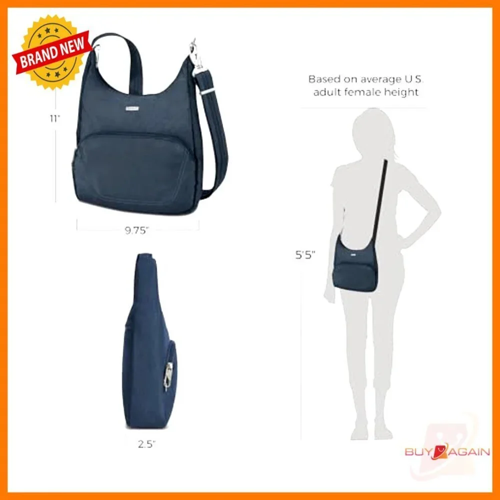 Anti-Theft Messenger Bag with RFID Blocking, Slash-Resistant Polyester